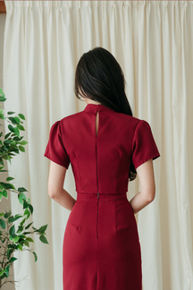 LAVERN CHEONGSAM TOP (RED)