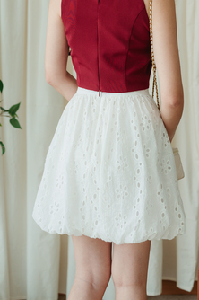 THEODORA BALLOON SKIRT (EYELET)