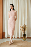 OLIDA CHEONGSAM MIDI DRESS (PINK)