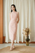 OLIDA CHEONGSAM MIDI DRESS (PINK)