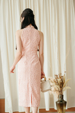 OLIDA CHEONGSAM MIDI DRESS (PINK)
