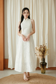 GWENNETTA SLEEVELESS MAXI DRESS (CREAM FLORAL)