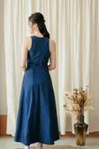 GWENNETTA SLEEVELESS MAXI DRESS (BLUE)