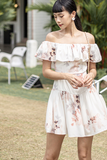 WENNY OFF SHOULDER MINI DRESS (FLORAL)