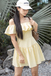 WENNY OFF SHOULDER MINI DRESS (YELLOW)