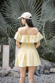 WENNY OFF SHOULDER MINI DRESS (YELLOW)