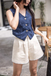 BONNY BUTTON FRONT VEST TOP (BLUE)