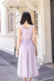 VIENNA SQUARE NECK BALLON DRESS (LAVENDER)