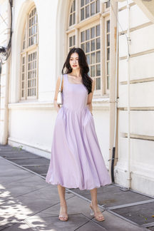 VIENNA SQUARE NECK BALLON DRESS (LAVENDER)