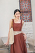 VIENNA SQUARE NECK BALLON DRESS (SWEET BROWN)