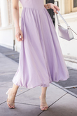 VIENNA SQUARE NECK BALLON DRESS (LAVENDER)