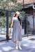 RENEE CAMI MIDAXI DRESS (BLACK CHECKERED)