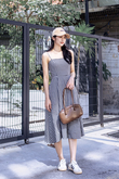 RENEE CAMI MIDAXI DRESS (BLACK CHECKERED)