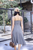 RENEE CAMI MIDAXI DRESS (BLACK CHECKERED)