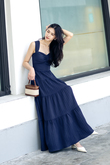 BACKORDER ADALYNN TIERED MAXI DRESS (DARK BLUE)