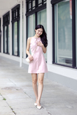 HAE HALTER NECK MINI DRESS (PINK BAMBOO)