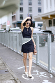 HAE HALTER NECK MINI DRESS (BLACK FLORAL)