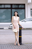 HAE HALTER NECK MINI DRESS (PEACH)