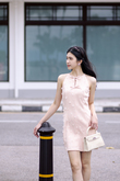 HAE HALTER NECK MINI DRESS (PEACH)