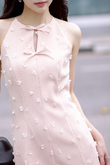 HAE HALTER NECK MINI DRESS (PEACH)