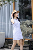 HAE HALTER NECK MINI DRESS (BLUE STRIPE)
