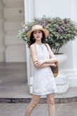 HAE HALTER NECK MINI DRESS (WHITE FLORAL)