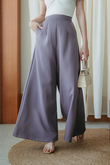 ZENDA HIGH WAISTED PALAZZO (PURPLISH GREY) ZENDA HIGH WAISTED PALAZZO (PURPLISH GREY)