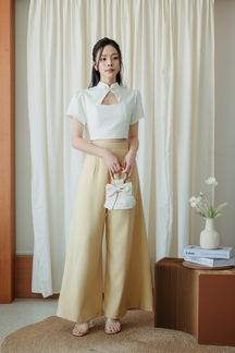 ZENDA HIGH WAISTED PALAZZO (YELLOW)