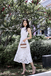  LEVINIA MANDARIN COLLAR MIDI DRESS (WHITE FLORAL)