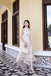  LEVINIA MANDARIN COLLAR MIDI DRESS (3D FLORAL)