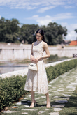  LEVINIA MANDARIN COLLAR MIDI DRESS (FLORAL)