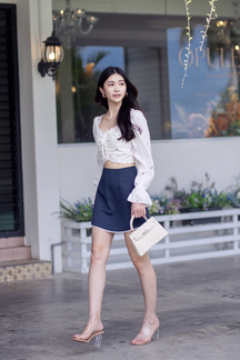 KAMILA FRONT RUCHED CROP TOP (FLORAL)