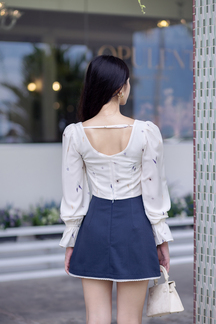 KAMILA FRONT RUCHED CROP TOP (FLORAL)