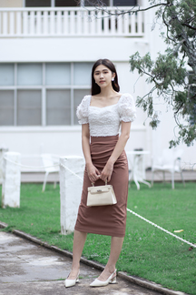 MYLA SWEETHEART PUFF SLEEVES TOP (WHITE)