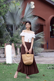 BRIANNA FRONT SPLIT TOP (EYELET)