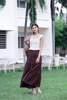 SASHA SWEETHEART RUFFLES TOP (EYELET)