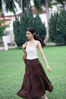 SASHA SWEETHEART RUFFLES TOP (EYELET)