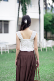 SASHA SWEETHEART RUFFLES TOP (EYELET)