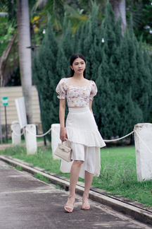 MYLA SWEETHEART PUFF SLEEVES TOP (FLORAL)