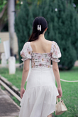 MYLA SWEETHEART PUFF SLEEVES TOP (FLORAL)