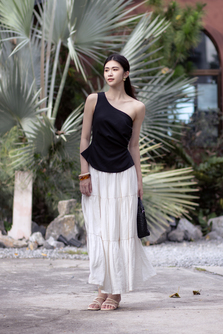 EMA ONE SHOULDER TOP (BLACK)