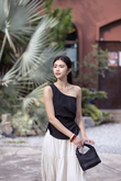 EMA ONE SHOULDER TOP (BLACK)