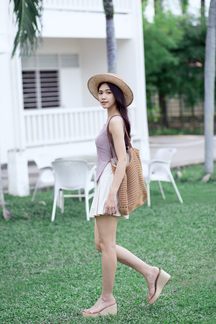 KENDELL ASYMMETRICAL HEM TOP (LAVENDER GRAY)