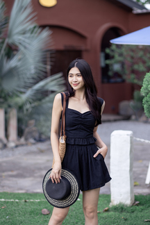 SASHA SWEETHEART RUFFLES TOP (BLACK)