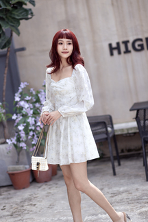 NEVAEH SWEETHEART MINI DRESS (FLORAL)