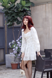 NEVAEH SWEETHEART MINI DRESS (FLORAL)