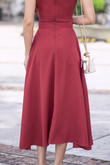 ASHTON FLARE MIDI SKIRT (OLD ROSE)