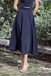 ASHTON FLARE MIDI SKIRT (DARK BLUE)