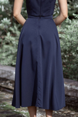 ASHTON FLARE MIDI SKIRT (DARK BLUE)