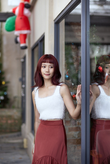 DOVIE CAMI KNIT CROP TOP (WHITE)